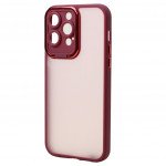 Wholesale Matte Finish Corner Edge Bumper Camera Protection Cover Case for iPhone 14 Pro Max 6.7 (Red)